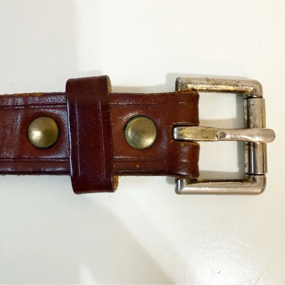 Classic Brown Leather Belt Size 32
